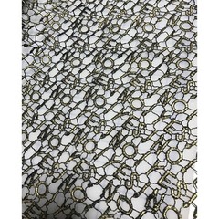 No Yes Words Schiffli Lace Fabric