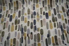 Capsules 952 Stone Gold Blue Green Geometric Velvet Covington Upholstery Fabric