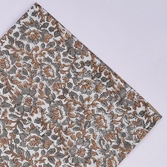 5 Yard Cotton Fabric Hand Block Print Pure Sanganeri Running Indian Vintage