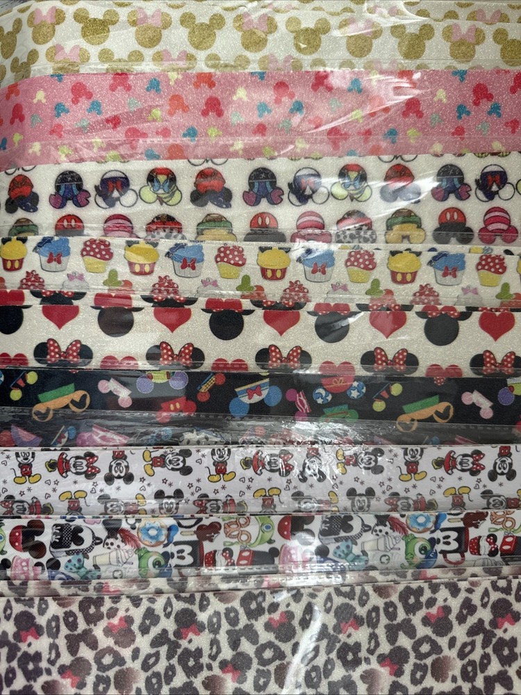 Disney Characters Ears Bows Faux Leather Sheets A4 20x30cm 8×12 9 Styles Lot 20