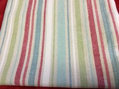 Vtg Striped Cotton Toweling Fabric 16”x40” ready to hem, embellish
