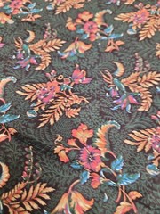 2 Yards Green Floral Wheat Red Quilting Cotton Fabric table runner home decor