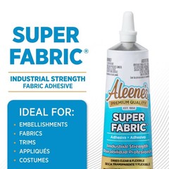 Super Fabric Adhesive 1.5 fl oz Fast Drying Clear Permanent Fabric Adhesive