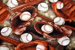TIME FOR BASEBALL – 100% COTTON FABRIC