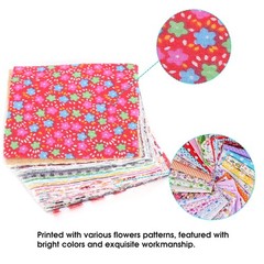 100PCs Square Patchwork Cotton Assorted DIY Sewing Patterns