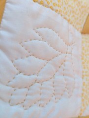 Handmade Golden Yellow Quilted Sunflower 14″ Wall Hanging / Pillow Cover -Amish