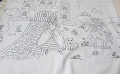 Michael Miller Color Me “PRINCESS ADVENTURE” Cotton Fabric Panel 36″ X 45″ NEW