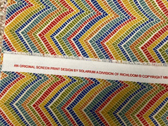 Multicolor Chevron Original Screen Print Solarium Richloom 54X41 Rozelle Garden