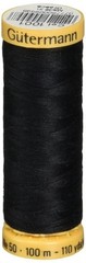 Natural Cotton Thread 110 Yards-Black 110 Yards, Black