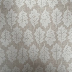 iLiv 100% Cotton Fabric 1.7 Metres Oak Leaf Pebble Cushion Curtain Upholstery