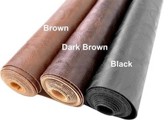 1 Yards 54″ x 36″ Dark Brown Faux Leather Fabric Distressed Crazy Horse Soft …