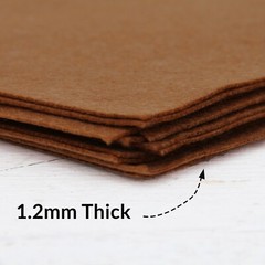 Premium Felt Sheets 50 Pack – 12″ x 12″ – Brown – Soft Wool-Like 1.2mm