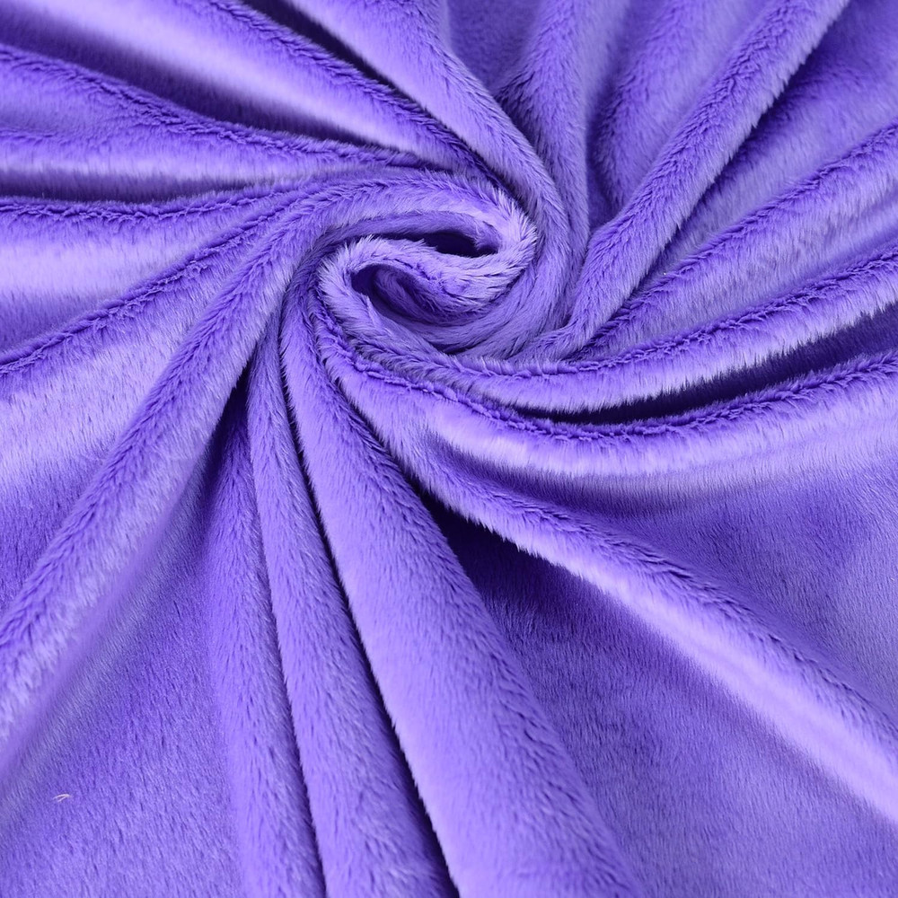 Purple Super Soft Minky Fabric by the Yard, 36″X60″ | Short Pile Smooth Plush Ma