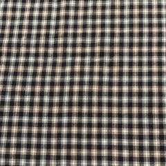 4 Yards Fabric Homespun Black Tan Plaid 44”wide Cotton