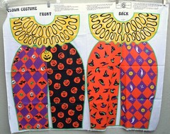 Vintage Halloween Clown Costume Manes Organization Fabric Cut Sew Pattern Kids