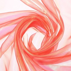 10 Yards x 59″ Iridescent Organza Red Laser Pearl