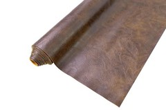 1 Yards 54″ X 36″ Dark Brown Faux Leather Fabric Distressed Crazy Horse Soft Fak