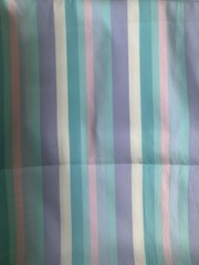 1.5 Yards Pastel Stripes Polyester ? Fabric 40” X 58” Striped Pink Purple Blue