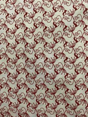 Red Novelty Print on White-Choice Fabrics-By The Yard