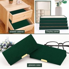 Green Velvet Removable Self Adhesive Felt Liner Drawer Organizer Velvet Felt