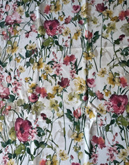 Clarke & Clarke Wild Meadow Ivory Designer Fabric Remnant 24″x34″