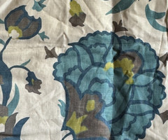 Groundworks David Hicks Turkish Flower Fabric Remnant 24″ x 24″