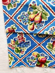 1.25 Yds R.&R. Fruit Retro Kitchen Towel Fabric by Springs Creative Prod-NEW OOP
