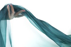 Green Crystal Organza Fabric by the Yard, Sheer Organza for Dresses and Decor