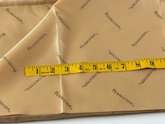 Pendleton Logo Satin Lining Fabric Gold / Beige Red Ivory 3 Pieces 4+ yds