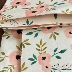Brother Sister Design Studio Fabric Twill 1 yard x44″ Pink Floral Cottagecore