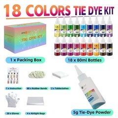 Rainbow Tie Dye Kit with 18 Colors
