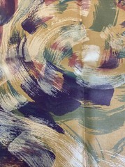 Brush Stroke Vintage Fabric Chris Stone Sheen 47×56 Abstract Blue Red Green