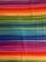 Designer Pavilion Bright Stripe Cotton Fabric by the yard, 1/2 yard