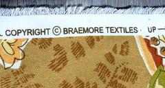Braemore Design Floral Art Screen Print Fabric Drapery Pillow Upholstery 6 Yard