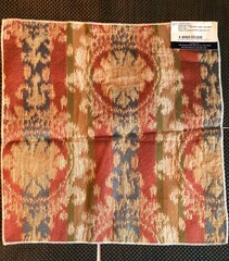 B. BERGER Ikat in Delhi Sun 17 1/2 x 17 3/4″ Cotton Blend Fabric Sample