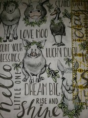 100% Cotton Count Your Blessings Animal Springs Creative Fabric 1/4 Yard