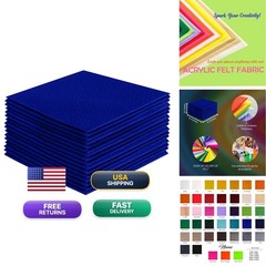 FabricLA Acrylic Felt Sheets 6×6 Royal Blue 36 Pieces