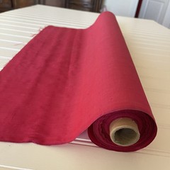 SILK Red-Pink , FABRIC 10 Yards x 21 Inches Wide or 360 Inches x 21 Wide