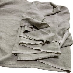 HEAVY LINEN 100% UPHOLSTERY DRAPERY FABRIC NATURAL FLAX OATMEAL BIO-WASHED 55″W