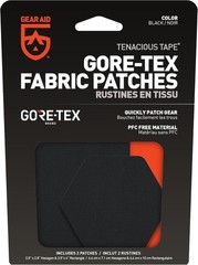 Durable 2-Pack GORE-TEX Fabric Patches: Hexagon & Rectangle Sizes Included