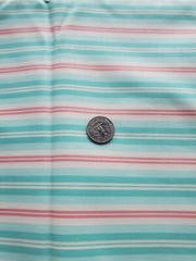 1 1/2 Yds Green, Pink & Cream Stripes Quilting Sewing Fabric Traditions