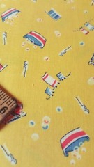 RARE 1930s Reproduction Benartex Cotton Fabric WASH DAY on Yellow BTHY One a Day