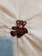 3 Embordery Panels Cat Bear Bear Head 10 L X 10 W Multicolor