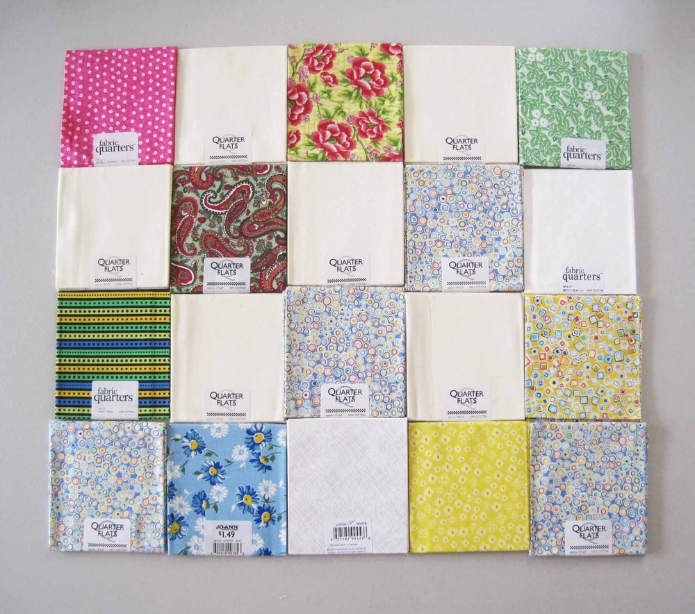 Lot 20 Joann Fabrics FQ Fat Quarters Floral Tone on Tone Solid Stripes 128