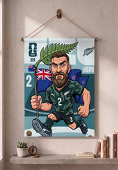 Tim Payne World Cup Legend Poster Faux Leather 12×18 Regalo