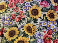 Quest For A Cure Charleston Garden 1523 Northcott Floral Cotton Fabric 1/2 Yard