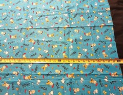 Vintage Peanuts Charlie Brown & Snoopy Baseball POW Fabric NOS 2000