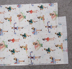 Retro Michael Miller PARTY GIRLS Large Pin Ups Off White Cotton Fabric 27″x44″