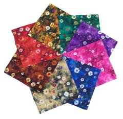 64 Wildflower Meadow Floral Fabric 5 inch Quilt Squares Charm pack