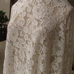 Long Eyelash Corded Wedding Lace Fabric Dancing Dress Costume DIY Tulle 3 Meters